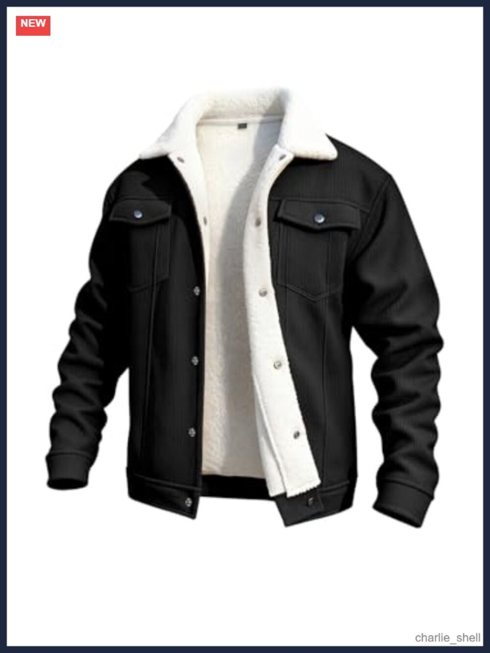 Mens Corduroy Jacket Sherpa Lined Heavyweight Shacket Winter Fleece